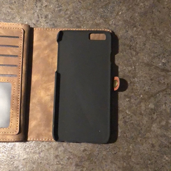 Suede Brown Wallet iPhone Case - Picture 5 of 5
